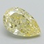 1.16 Ct. Fancy Intense Yellow Pear Lab Grown Diamond