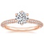 14K Rose Gold Valentina Diamond Ring, smalltop view