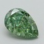 1.59 Ct. Fancy Vivid Green Pear Lab Grown Diamond