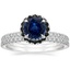 18K White Gold Waverly Diamond Ring with Black Diamond Accents with Luxe Sia Diamond Open Ring (1/5 ct. tw.)