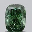 1.00 Ct. Fancy Vivid  Green Cushion Lab Grown Diamond