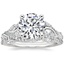 18K White Gold Begonia Vine Diamond Ring (1/2 ct. tw.) with Luxe Winding Willow Diamond Ring (1/4 ct. tw.)