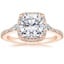 14K Rose Gold Luxe Aria Halo Diamond Ring (1/4 ct. tw.), smalltop view