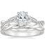 Platinum Garland Diamond Ring with Twisted Vine Ring