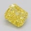 1.30 Ct. Fancy Vivid Yellow Radiant Diamond