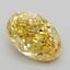 0.94 Ct. Fancy Vivid  Yellow Oval Lab Grown Diamond