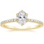 18K Yellow Gold Viviana Three-Quarter Coverage Six-Prong Diamond Ring (1/3 ct. tw.), smalltop view