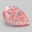 4.09 Ct. Fancy Vivid  Pink Pear Lab Grown Diamond