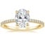 18K Yellow Gold Viviana Half Coverage Diamond Ring, smalltop view