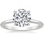 18K White Gold Petal 1.5mm Diamond Ring, smalltop view