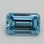 0.96 Ct. Fancy Vivid Blue Emerald Lab Grown Diamond