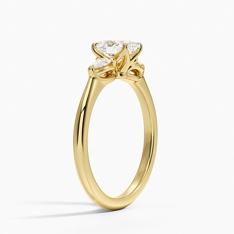 Petite Fleur Three Stone Diamond Ring