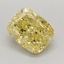 1.29 Ct. Fancy Intense Yellow Cushion Lab Grown Diamond