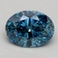 2.00 Ct. Fancy Intense Blue Oval Lab Grown Diamond