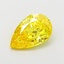 1.13 Ct. Fancy Vivid  Yellow Pear Lab Grown Diamond