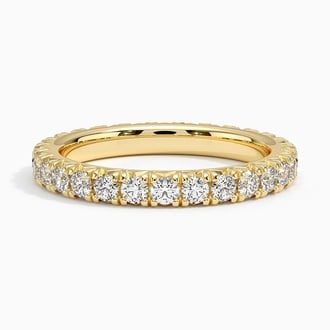 French Pavé Eternity Lab Diamond Ring (1 ct. tw.) in 18K Yellow Gold