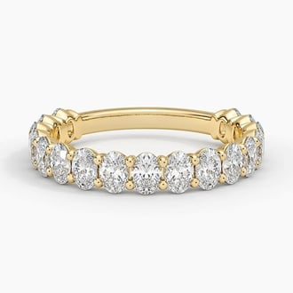Oval Three-Quarter Coverage Lab Diamond Ring (1 1/2 ct. tw.) in 18K Yellow Gold