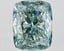 10.73 Ct. Fancy Intense Blue Green Cushion Lab Grown Diamond
