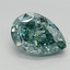 1.52 Ct. Fancy Vivid Bluish Green Pear Lab Grown Diamond
