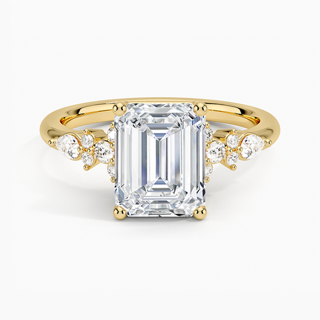 Pear and Round Diamond Engagement Ring Setting