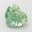 3.34 Ct. Fancy Vivid Green Heart Lab Grown Diamond