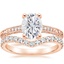 14K Rose Gold Luxe Hudson Diamond Ring (1/10 ct. tw.) with Luxe Flair Diamond Ring (1/3 ct. tw.)