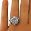 The Iman Ring, smalltop view on a hand