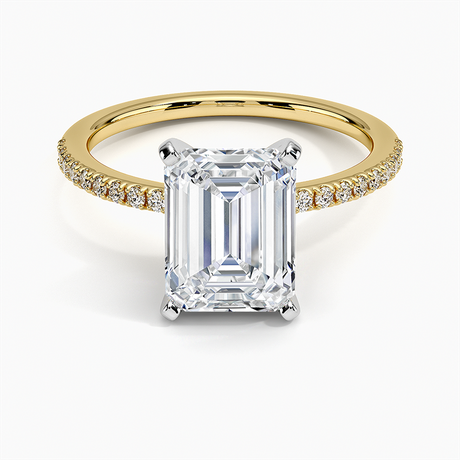 18K Yellow Gold Ballad Half Coverage Diamond Ring (1/8 ct. tw.)