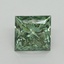 3.06 Ct. Fancy Vivid Pacific Green Princess Lab Grown Diamond