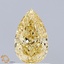 1.08 Ct. Fancy Intense Yellow Pear Lab Grown Diamond