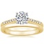 18K Yellow Gold Sonora Diamond Ring with 2mm Comfort Fit Wedding Ring