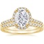 18KY Moissanite Odessa Diamond Ring (1/5 ct. tw.) with Sonora Diamond Ring (1/8 ct. tw.), smalltop view