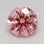 0.77 Ct. Fancy Vivid Pink Round Lab Grown Diamond