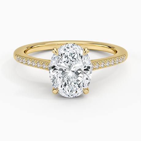 18K Yellow Gold Lissome Half-Coverage Diamond Ring