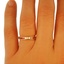 The Bridgette Ring, smalltop view on a hand