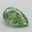 2.17 Ct. Fancy Vivid Green Pear Lab Grown Diamond