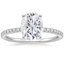 18K White Gold Ballad Half Coverage Diamond Ring (1/8 ct. tw.), smalltop view