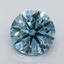 1.17 Ct. Fancy Vivid Malibu Blue Round Lab Grown Diamond