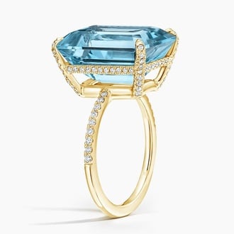 Festivity Sky Blue Topaz and Diamond Cocktail Ring