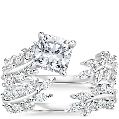18K White Gold Sweeping Ivy Diamond Bridal Set (1 ct. tw.)