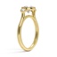 Round Bezel Three Stone Diamond Ring, smallside view
