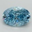 3.15 Ct. Fancy Vivid Blue Oval Lab Grown Diamond