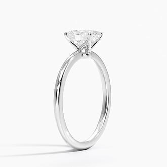 Petite Elodie Solitaire Ring with 1ct Oval Lab Diamond Center Stone Included
