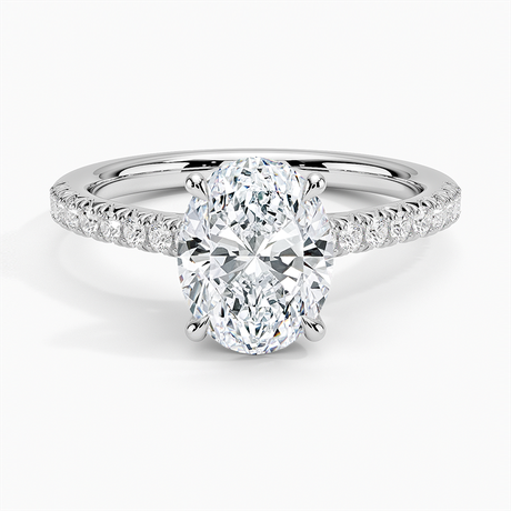 Cathedral Pavé Diamond Ring