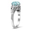 The Florette Ring, smalltop view on a hand