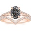 14K Rose Gold Icon Diamond Ring (1/3 ct. tw.) with Elongated Luxe Flair Diamond Ring