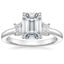 18K White Gold Petite Rhiannon Three Stone Diamond Ring (1/4 ct. tw.), smalltop view