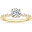 18K Yellow Gold Petite Marseille Diamond Ring (1/6 ct. tw.), smalltop view