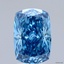 2.09 Ct. Fancy Vivid  Blue Cushion Lab Grown Diamond