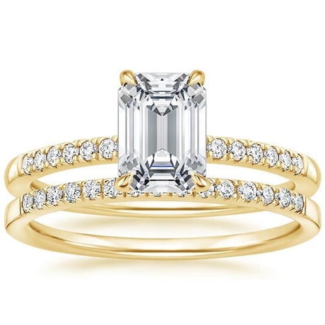18K Yellow Gold Petite Viviana Diamond Bridal Set (1/4 ct. tw.)